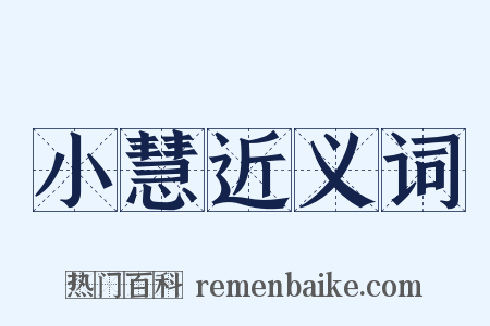 小慧近义词是什么意思的图片